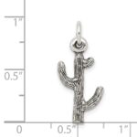 Sterling Silver Antiqued Cactus Charm - Image 4