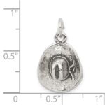 Sterling Silver Antiqued Cowboy Hat Charm - Image 4