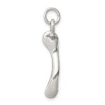 Sterling Silver Antiqued Wish Bone Charm - Image 2