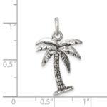 Sterling Silver Antiqued Palm Tree Charm - Image 3