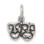 Sterling Silver Antiqued Comedy/Tragedy Face Charms