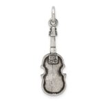 Sterling Silver Antiqued Viola Charm - Image 3