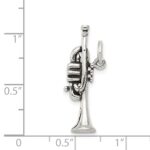 Sterling Silver Antiqued Trumpet Charm - Image 3