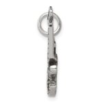Sterling Silver Antiqued Electric Guitar Charm - Image 2