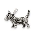 Sterling Silver Antiqued Dog Charm - Image 4