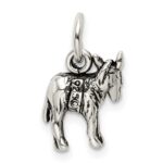 Sterling Silver Antiqued Donkey Charm - Image 3
