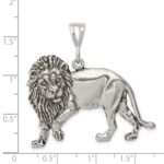 Sterling Silver Antiqued Lion Charm - Image 3