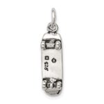 Sterling Silver Antiqued Skateboard Charm - Image 4