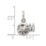 Sterling Silver Antiqued Bowling Ball and Pins Charm - Image 4