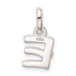 Sterling Silver Letter E with Enamel Pendant - Image 3