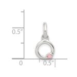 Sterling Silver Letter O with Enamel Pendant - Image 4