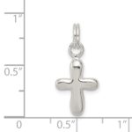 Sterling Silver Polished Cross Charm - Image 3