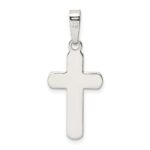 Sterling Silver Polished Cross Pendant - Image 4