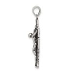 Sterling Silver Antiqued Mini Caravaca Crucifix Pendant - Image 2