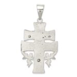 Sterling Silver Antiqued Large Caravaca INRI Crucifix Cross Pendant - Image 4