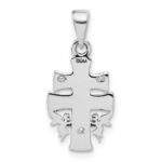 Sterling Silver Antiqued Mini INRI Crucifix Pendant - Image 4