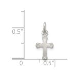 Sterling Silver Polished Cross Charm - Image 3