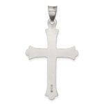 Sterling Silver Antiqued, Polished and Brushed Latin Cross Pendant - Image 4
