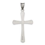 Sterling Silver Antiqued and Brushed Latin Cross Pendant - Image 4
