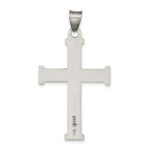 Sterling Silver Antiqued, Polished and Brushed Latin Cross Pendant - Image 4