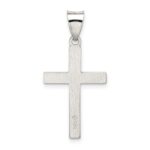 Sterling Silver Textured, Brushed and Polished Latin Cross Pendant - Image 4