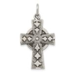 Sterling Silver Antiqued Irish Cross Pendant