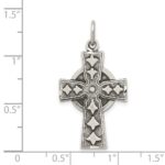 Sterling Silver Antiqued Irish Cross Pendant - Image 3