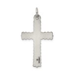 Sterling Silver Antiqued, Textured and Brushed Latin Cross Pendant - Image 4