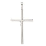 Sterling Silver Polished Hollow Crucifix Pendant - Image 4