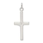 Sterling Silver Polished Crucifix Cross Pendant - Image 4