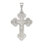 Sterling Silver Polished Crucifix Pendant