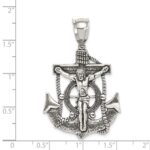 Sterling Silver Antiqued Crucifix Pendant - Image 3