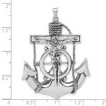 Sterling Silver Antiqued Mariner Cross Pendant - Image 3