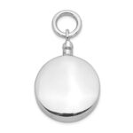 Sterling Silver Rhodium-plated Polished Round Ash Holder Pendant - Image 3