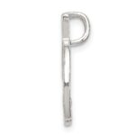 Sterling Silver Polished & Textured Letter D Initial Chain Slide - Image 2