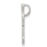 Sterling Silver Polished & Textured Letter L Initial Chain Slide - Image 2