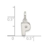 Sterling Silver Letter P Initial Charm - Image 4