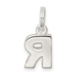 Sterling Silver Letter R Initial Charm - Image 3