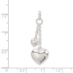 Sterling Silver Polished Puffed Heart Pendant - Image 4