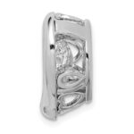 Sterling Silver Platinum-plated Vibrant CZ Heart Pendant - Image 2