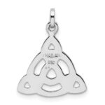 Sterling Silver Rhodium-plated Polished Celtic Symbol Pendant - Image 3