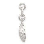 Sterling Silver Polished & Satin Seashell Charm - Image 2