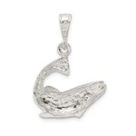 Sterling Silver Polished Salmon Pendant - Image 4