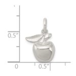 Sterling Silver Polished Apple Pendant - Image 3