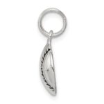 Sterling Silver Polished Enamel Baseball Pendant - Image 2