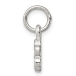 Sterling Silver Polished and Textured Paw Print Charm - Image 2