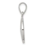 Sterling Silver Polished Paw Print Pendant - Image 2