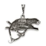 Sterling Silver Antiqued & Textured Leopard on Branch Pendant - Image 4