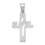Sterling Silver Rhodium-plated Jesus Cross Extra Small Pendant - Image 3