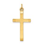 Sterling Silver Gold-plated Polished and Satin Cross Pendant